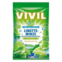 Vivil Lime Mint drops limetka pepermint vitamin C bez cukru 60 g