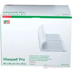 Vliwazell Pro superabsorpční krytí 20x40 cm 10 ks