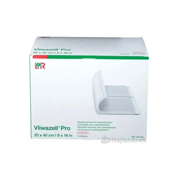 Vliwazell Pro superabsorpční krytí 20x40 cm 10 ks