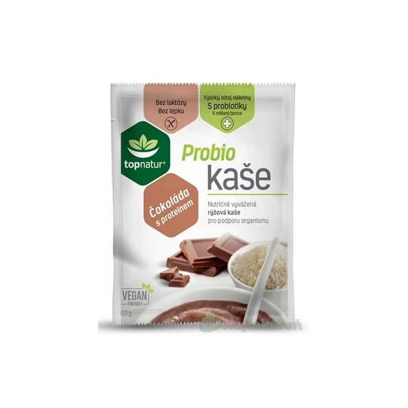 Topnatur Probio kaše čokoláda s proteinem instantní rýžová kaše 60 g