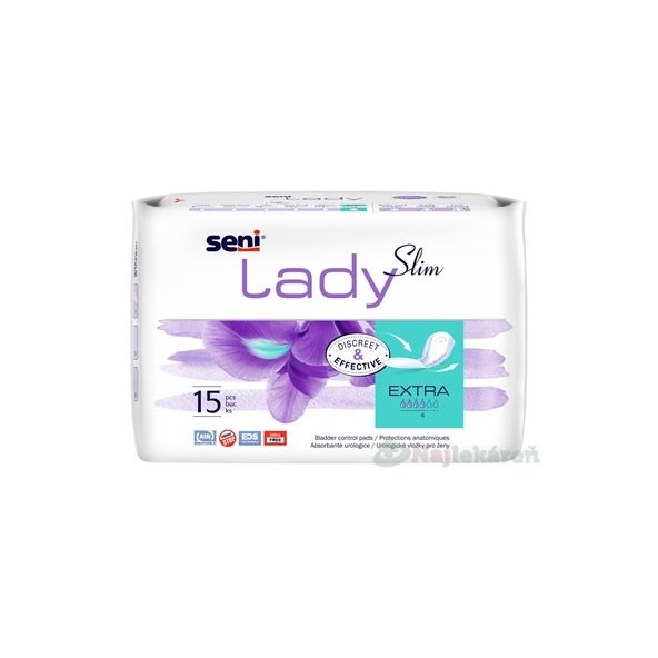 Seni Lady Slim Extra urologické vložky pro ženy 15 ks