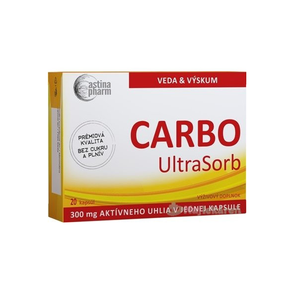 Astina Pharm CARBO UltraSorb aktivní uhlí 300 mg 20 tablet