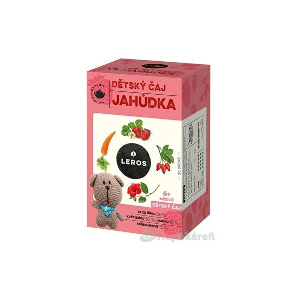 Leros Dětský čaj jahoda 20x2 g