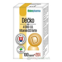 EDENPharma Déčko 4000 I.U. 100 + 20 kapslí zdarma