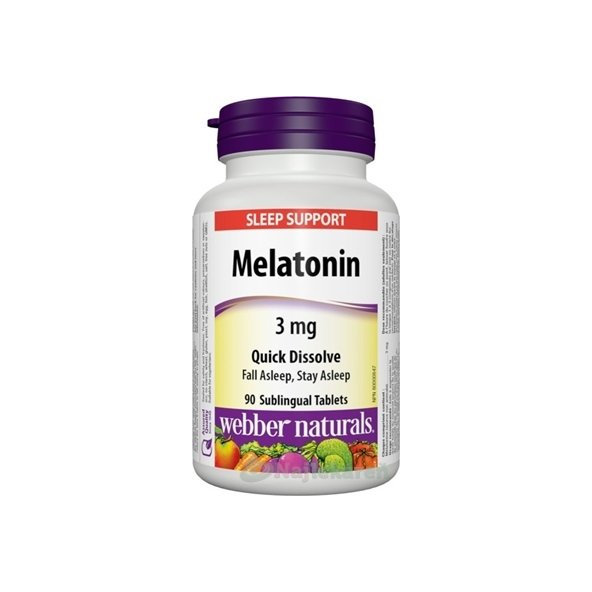 Webber Naturals Melatonin 3 mg podjazykové tablety 90 ks