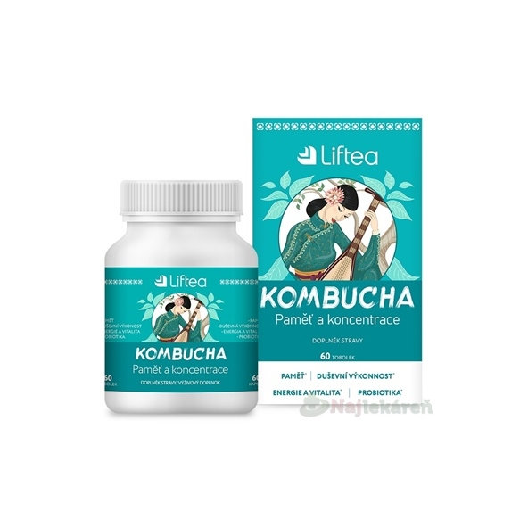 Liftea Kombucha Paměť a koncentrace 60 kapslí