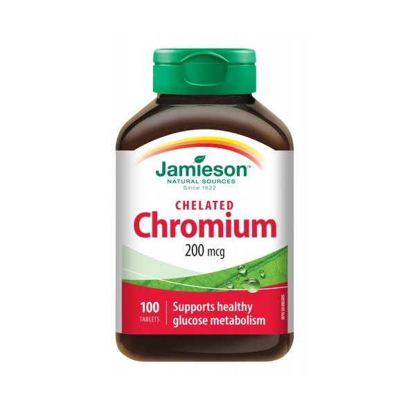 Jamieson Chrom 200 mcg v chelátové formě 100 tablet