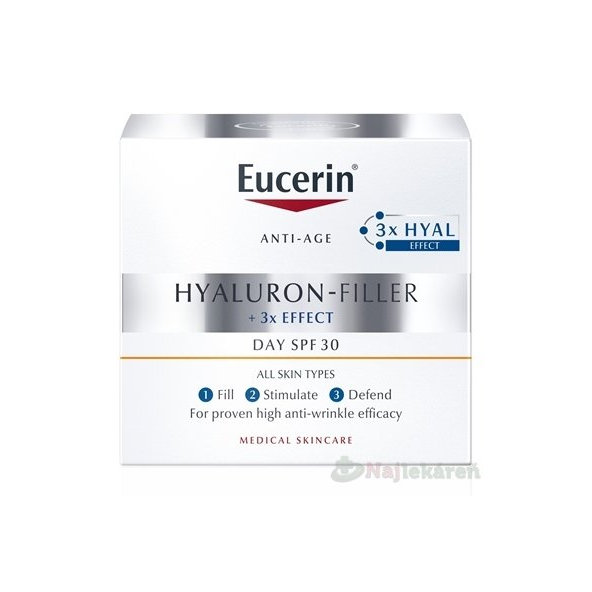 EUCERIN Hyaluron-Filler + 3x Effect denní krém SPF 30 50 ml