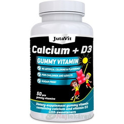 JutaVit Gumkáči Vápník + vitamin D3 želatinoví medvídci 50 ks