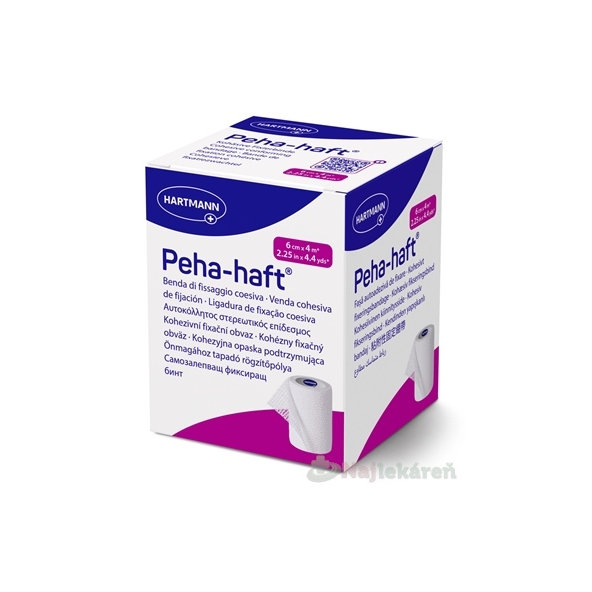 Peha-haft kohezný fixačný obvaz 6 cm × 4 m 1 ks