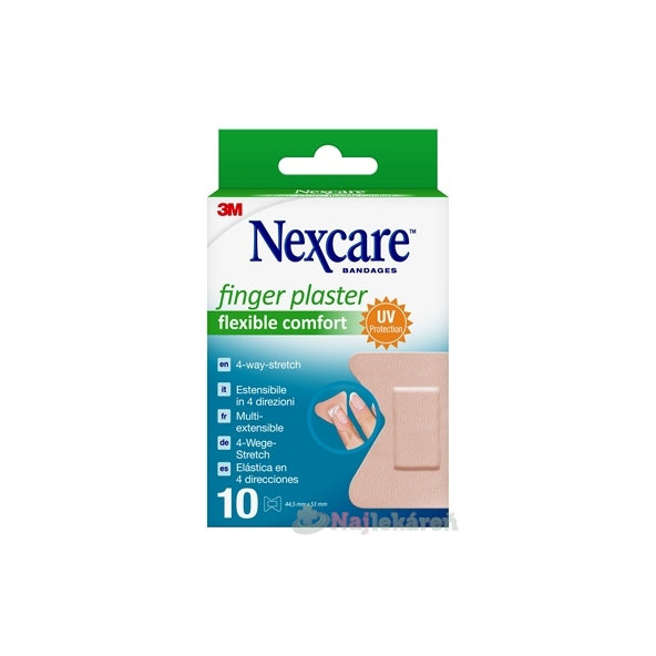 3M Nexcare Flexible Comfort náplasti pružné 44,5x51 mm 10 ks