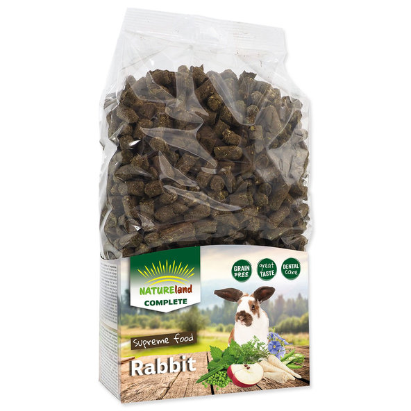 Nature Land Complete krmivo pro králíky a zakrslé králíky pelety 900 g