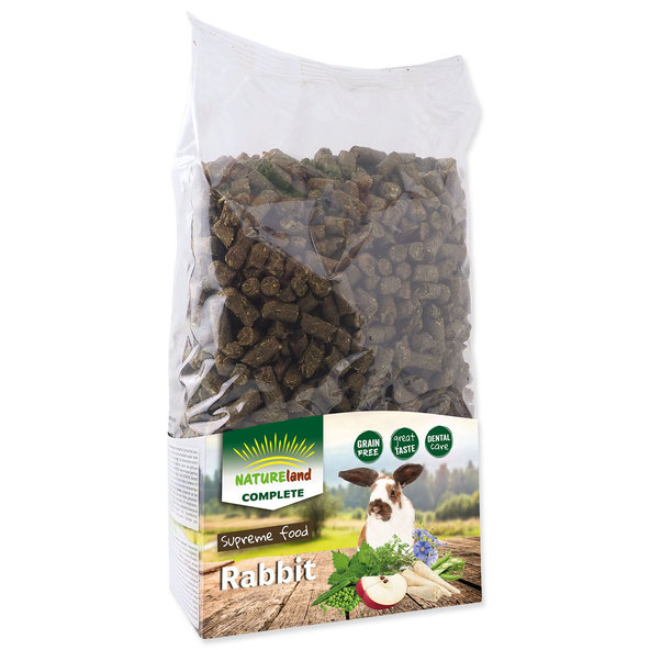 Nature Land Complete krmivo pro králíky a zakrslé králíky pelety 1,7 kg