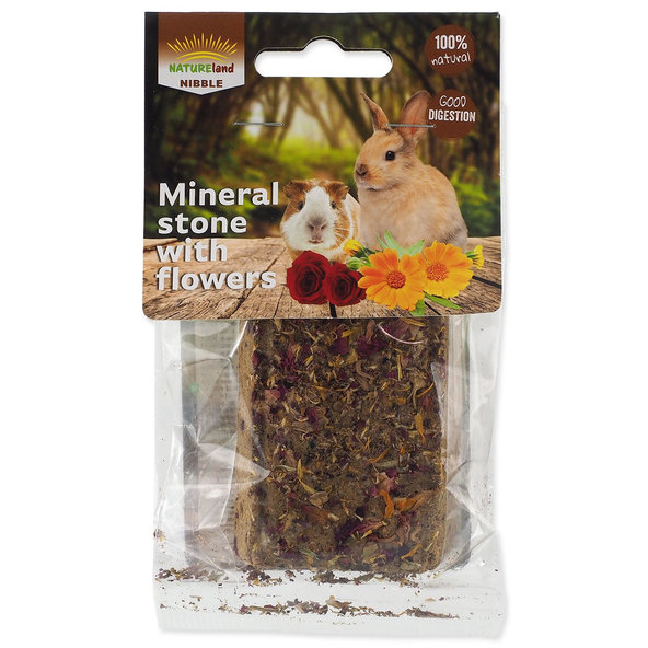 Nature Land Nibble minerální blok s květy 100 g