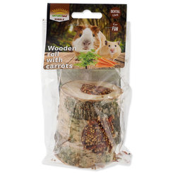Nature Land Nibble dřevěný válec s mrkví 150 g