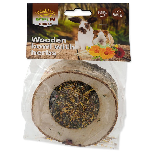 Nature Land Nibble dřevěná miska plněná bylinkami 120 g