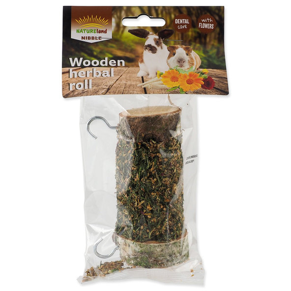Nature Land Nibble dřevěný válec s bylinkami 120 g
