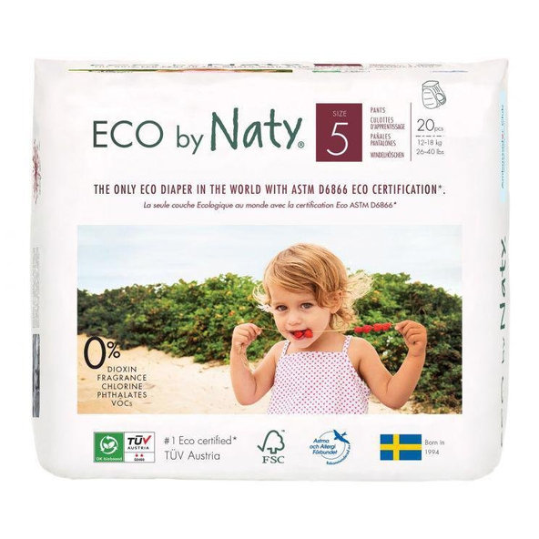 Eco by Naty 5 Pants nohavičkové plienky 12–18 kg 20 ks