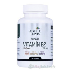 ADELLE DAVIS vitamin B2 riboflavin 100 mg 60 kapslí
