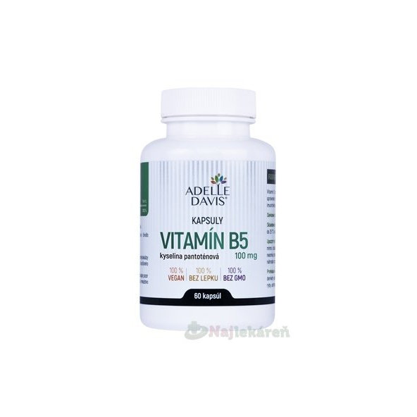 ADELLE DAVIS vitamin B5 kyselina pantotenová 100 mg 60 kapslí