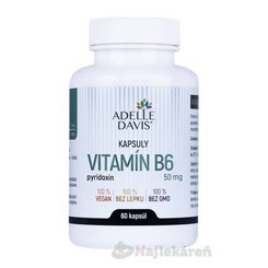 ADELLE DAVIS vitamin B6 pyridoxin 50 mg 60 kapslí