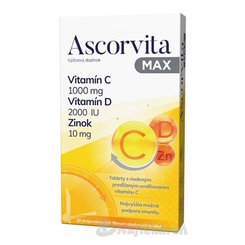 Dr. Theiss Ascorvita MAX vitamin C a D se zinkem 30 tablet