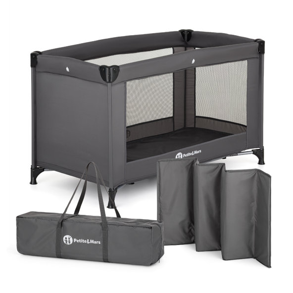 PETITE&MARS Koot Lite Cestovní postýlka Dark Grey
