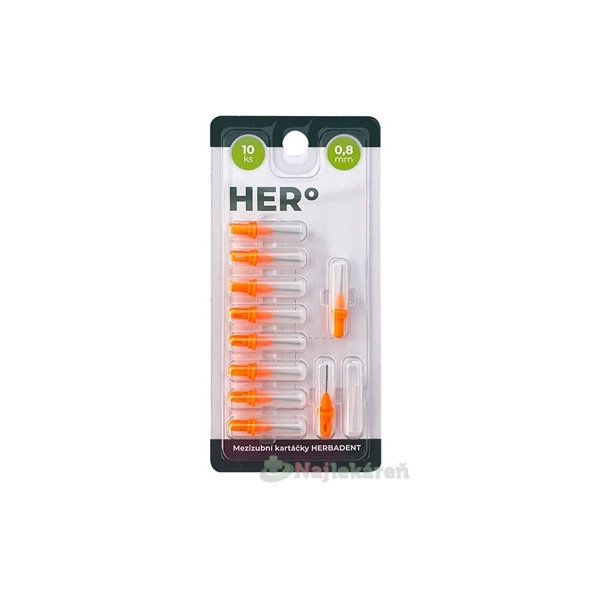 Herbadent Hero Electra mezizubní kartáčky 0,8 mm 10 ks