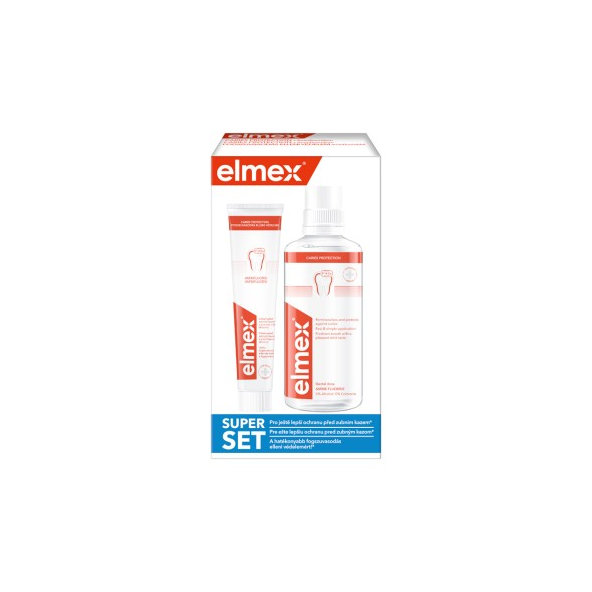 Elmex Caries Protection ústní voda 400 ml + pasta 75 ml