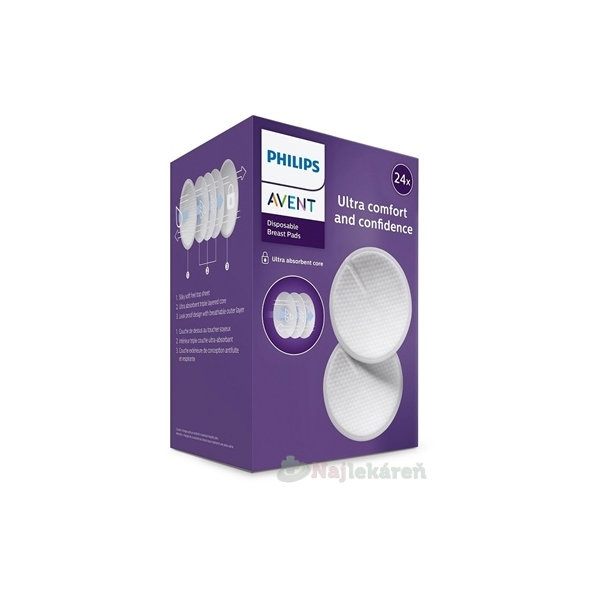 Phillips AVENT prsní vložky Ultra Comfort 24 ks