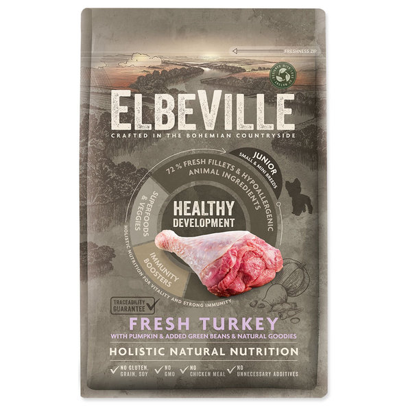 Elbeville Puppy Junior Mini Healthy Development Fresh Turkey krmivo 4 kg