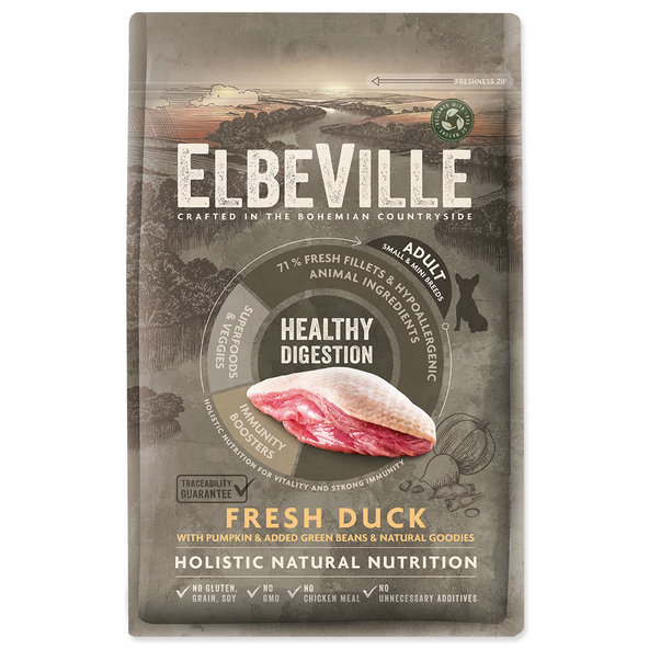Elbeville Adult Mini Healthy Digestion Fresh Duck krmivo 4 kg