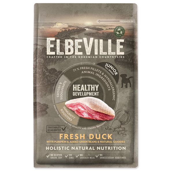Elbeville Puppy Junior All Breeds Healthy Development Fresh Duck krmivo 4 kg