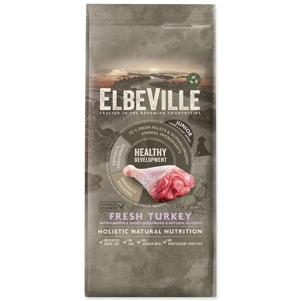 Elbeville Puppy Junior Large Healthy Development Turkey krmivo 11,4 kg