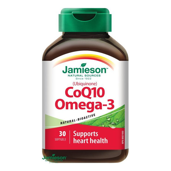Jamieson Koenzym Q10, Omega-3 30 kapslí