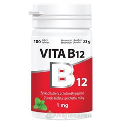 Vitabalans Vita B12 1 mg žvýkací tablety máta 100 tablet