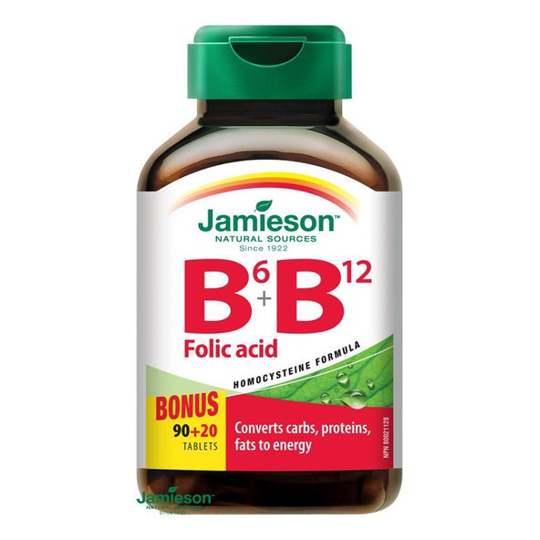 Jamieson vitamin B6 B12 kyselina listová 110 tablet
