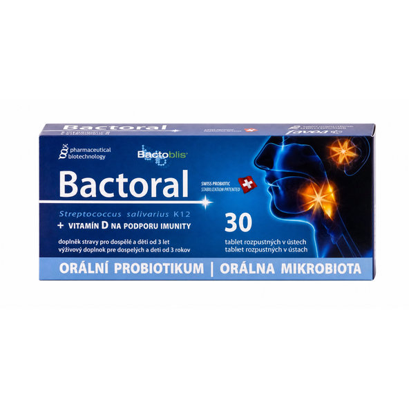 Favea Bactoral + vitamín D žvýkací tablety 30 ks