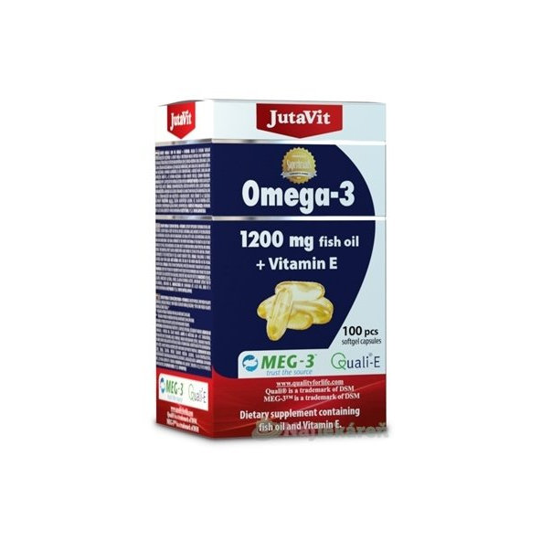 JutaVit Omega-3 1200 rybí olej + vitamin E 100 kapslí