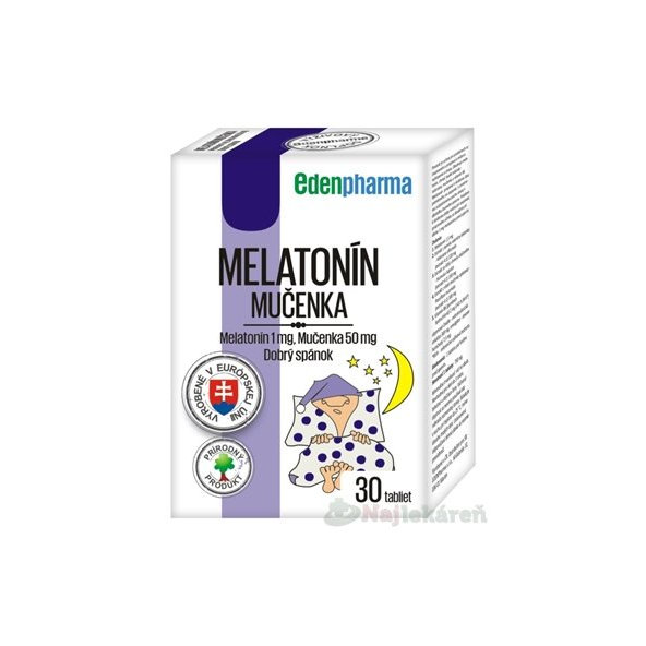 EDENPharma Melatonin 1 mg a Mučenka 30 tablet
