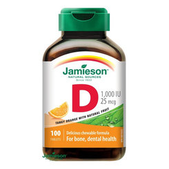 Jamieson Vitamin D3 1000 IU pomeranč 100 pastilek