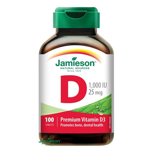 Jamieson Vitamin D3 1000 IU 100 tablet