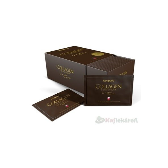 kompava Collagen Coffee Cream vrecká prášok do kávy 30x6 g
