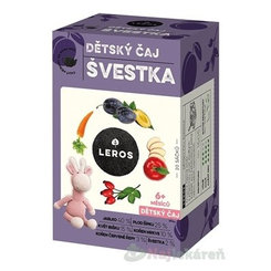 Leros Dětský čaj švestka 6+ m 20x2 g