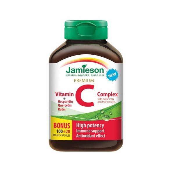 Jamieson Vitamin C Premium komplex + bioflavonoidy 120 kapslí