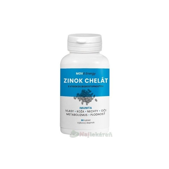 MOVit Energy Zinek Chelát 15 mg 90 tablet