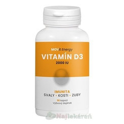 MOVit Energy Vitamin D3 2000 I.U., 50 mcg 90 kapslí