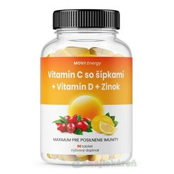 MOVit Energy Vitamin C 1200 mg se šípky + D + Zinek 90 tablet