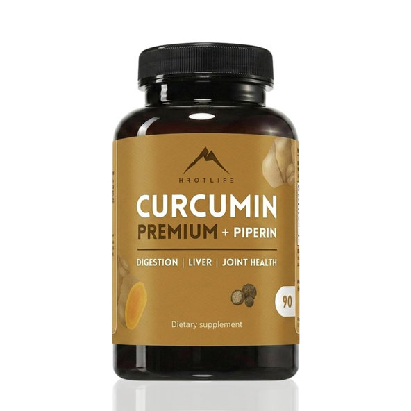 Hrotlife Kurkumin Premium s piperinem 90 kapslí