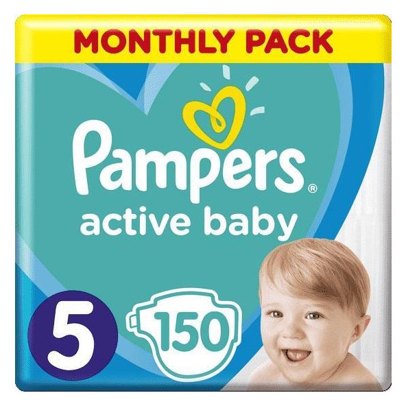 Pampers Active Baby jednorázové pleny 11–16kg vel. 5 150 ks